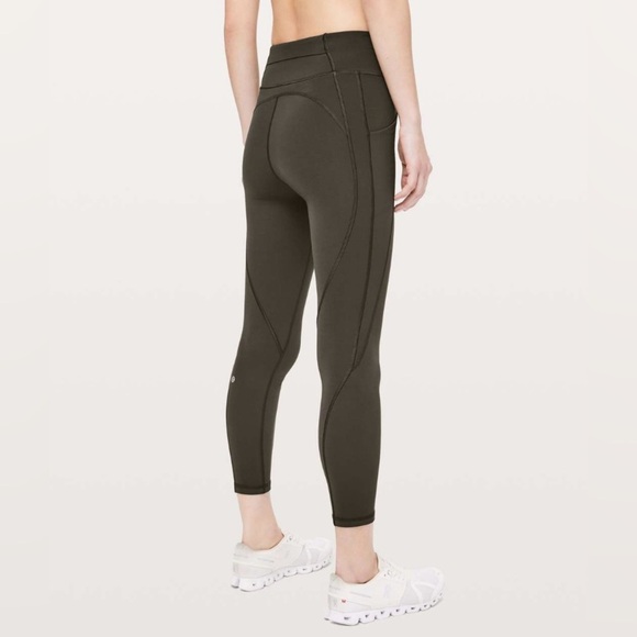 Lululemon Time To Sweat 7/8 Tight Legging 25” | Dark Olive | Sz 4 - Picture 1 of 9